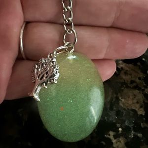 Glow in the dark keychain with charm